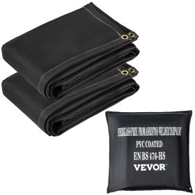 VEVOR Fire Blankets, 2 Pack Welding Blankets, 8' x 10' Fire Suppression Blanket, 1022¬∞F Flame Retardant Blanket, Black Fire Emergency Blankets