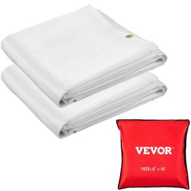 VEVOR Fire Blankets, 2 Pack Welding Blankets, 8' x 10' Fire Suppression Blanket, 1022¬∞F Flame Retardant Blanket, White Fire Emergency Blankets