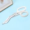 White Trauma Shears 7 1/4", Medical Scissors for Nurses 7.25', Heavy Duty Surgical Scissors, Stainless Steel Bandage Scissors