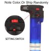 1 PC Gas Torch Cigar Lighter Butane Refillable Single Jet Cigarette Smoking Lighters Plastic Gun Style Fire Starter Ship Rondom