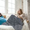 Wearable USB Heated Blanket Shawl, Portable Heated Blanket, 3 Gears 8 Heating Zones Cordless Zip Heated Throw Blanket for Women, Outdoor, Office