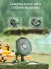 Portable Camping Fan - 12000mAh 8-inch Clip on Fan with Colossal Clamp - Rechargeable Fan with LED & Remote - Golf Cart Fan for Outdoor, Travel
