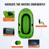 VEVOR Inflatable Boat, 2-Person Inflatable Fishing Boat, Strong PVC Portable Boat Raft Kayak, Includes 45.6 in Aluminum Oars