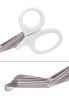 White Trauma Shears 7 1/4", Medical Scissors for Nurses 7.25', Heavy Duty Surgical Scissors, Stainless Steel Bandage Scissors