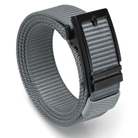 Hefujufang Nylon Ratchet Belt Golf Belt Cobra Buckle for Men/Women Web Belt with Automatic Slide Buckle,Valentines day gift‚Ä¶ (coloor: gray)
