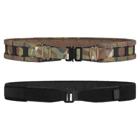 VOTAGOO Tactical Belt, 1.75'' MOLLE Battle Belt with Quick Release Buckle, Low Profile Laser-Cut Battle Belt for Range (Color: Cp Camo, size: S)
