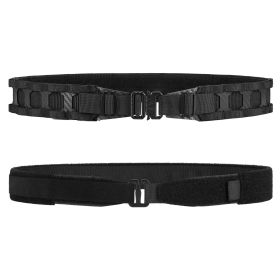 VOTAGOO Tactical Belt, 1.75'' MOLLE Battle Belt with Quick Release Buckle, Low Profile Laser-Cut Battle Belt for Range (Color: Black, size: M)